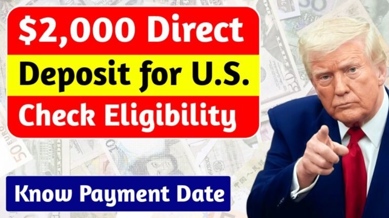 $2,000 Direct Deposit for U.S. Citizens in November 2025 – Check Eligibility Now