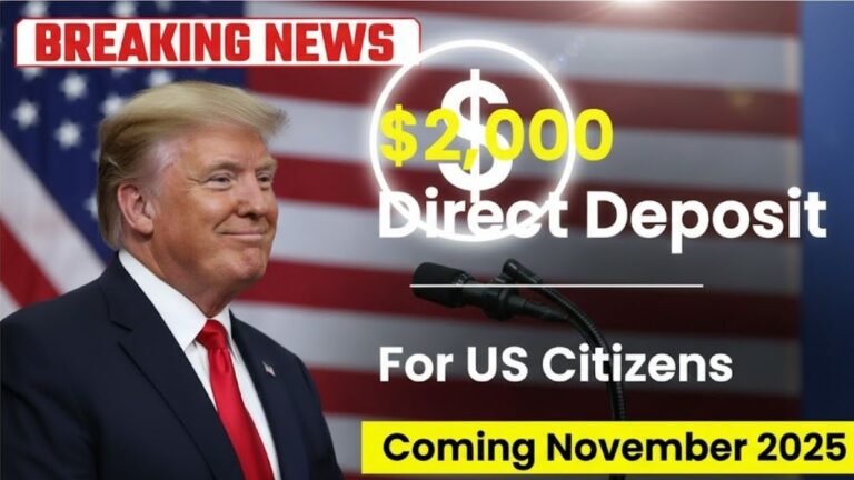 $2,000 Direct Deposit for U.S. Citizens in November 2025 – Full Guide