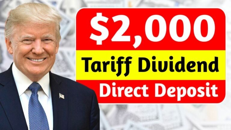 $2,000 Trump Tariff Dividend Direct Deposit – November 2025 Eligibility and Payment Schedule