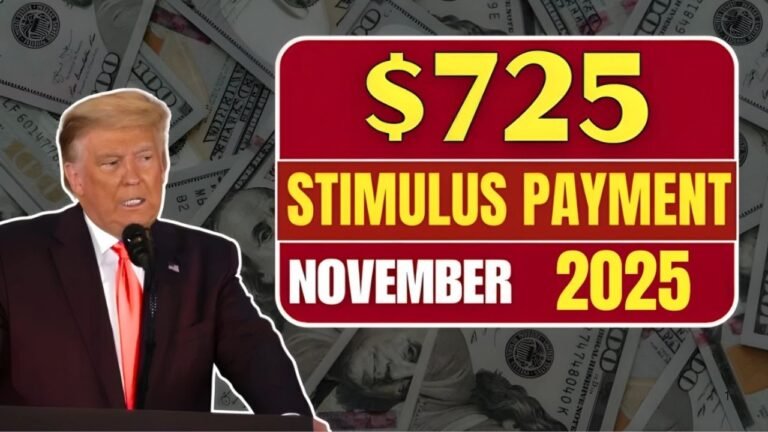 IRS Stimulus Update 2025: Americans Could Receive a $725 Payment in November